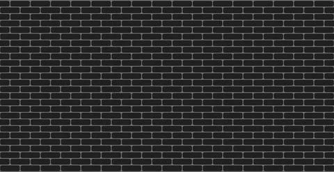 Panoramic dark background texture smooth brickwork - Vector Stock Illustration