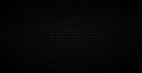 Panoramic dark background texture smooth brickwork - Vector Stock Illustration