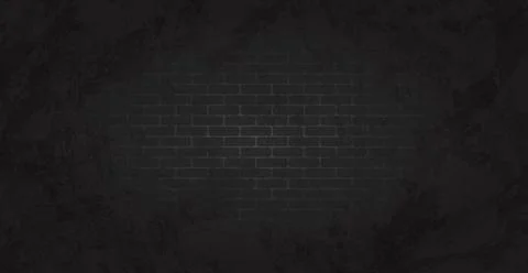 Panoramic dark background texture smooth brickwork - Vector Stock Illustration
