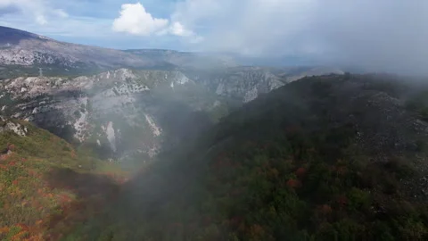 Panoramic drone view of Col de Vence in Provence, France Stock Footage 291271161
