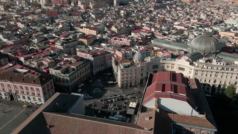 Panoramic drone view of the entire city of Naples Italy Stock Footage 222093249