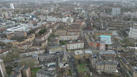 A panoramic drone view of London’s residential area. Stock Footage 305432857