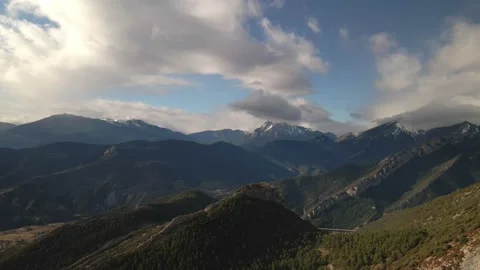 Panoramic drone view of mountains. beautiful valley with many mountains Stock Footage 168839118