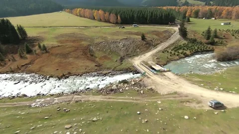Panoramic drone view of nature landscape , panoramic landscape aerial view Stock Footage 339032894