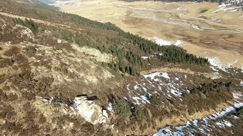 Panoramic drone view of nature landscape , panoramic landscape aerial view Stock Footage 339037472