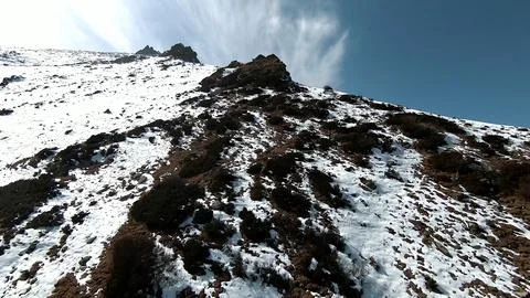 Panoramic drone view of nature landscape with mountains and forest Фото