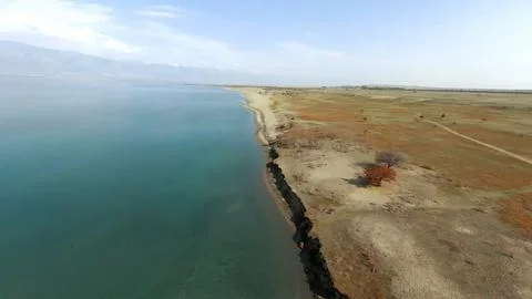 Panoramic drone view of nature landscape with mountains and forest Fotos de archivo