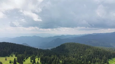 Panoramic Drone View of the Rhodope Mountains Near Pamporovo, Bulgaria Stock Footage 341285027