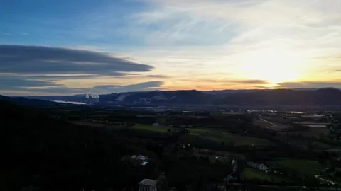 Panoramic drone view of the Rhone River in France Stock Footage 295006039