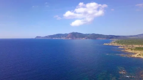 Panoramic Drone View of Sardinian Coast - May 5, 2018 Stock Footage 310274167