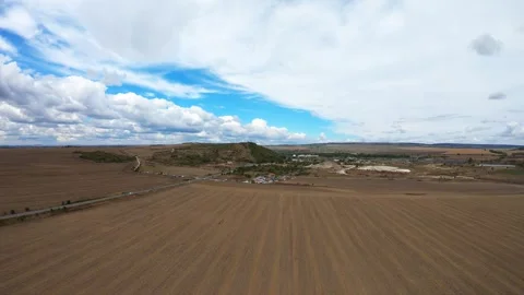 Panoramic drone view of Solnitsata The Saltworks near Provadia Stock Footage 319814328