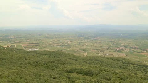 Panoramic drone view of Spanish wine region Rioja. Video stock 299954901