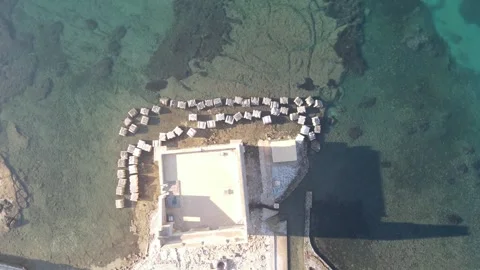 Panoramic drone view of Vendicari Oasis, Protective Area, Italy Stock Footage 249869901