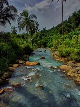 Panoramic of the dua rasa river Foto stock