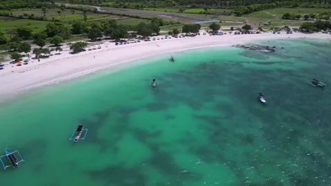 Panoramic Elevation Displaying Extensive Coast And Numerous Ship 스톡 동영상 329586368