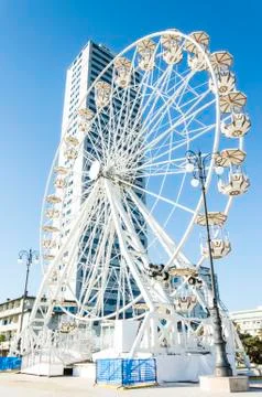Panoramic ferris wheel Stock-Fotos