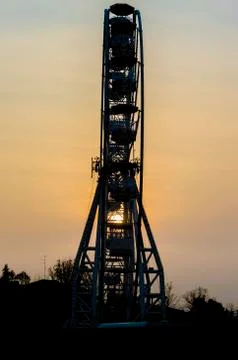 Panoramic ferris wheel Stock Photos