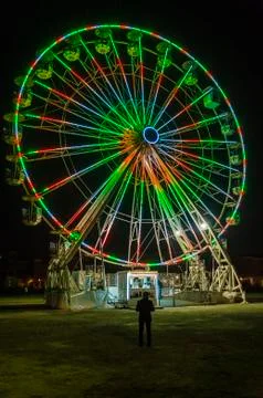 Panoramic ferris wheel Stock Photos