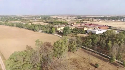 Panoramic flight over la boticaria hotel Stock Footage 253654516
