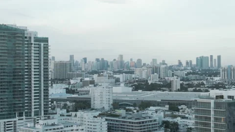 Panoramic footage Miami Beach view Video stock 153888673