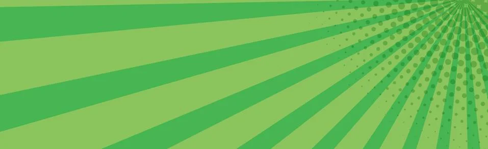 Panoramic green comic zoom with lines - Vector Stock Illustration