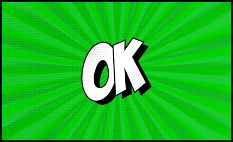 Panoramic green comic zoom with lines - Vector Illustrazione stock