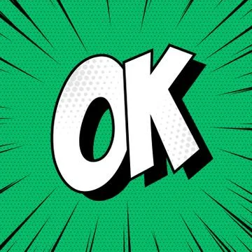 Panoramic green comic zoom with lines - Vector Stock Illustration