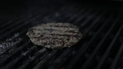 Panoramic of Grilling Burger Stock Footage 128463269