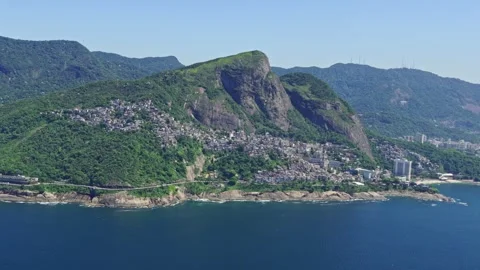 A Panoramic Helicopter Tour Over Rio de Janeiro Bay, Brazil Landscape Stock Footage 334868980