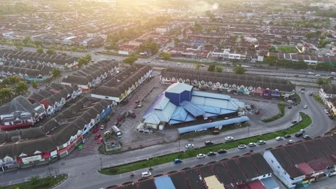 Panoramic high altitude survey of Parit Buntar Vidéo 332088019