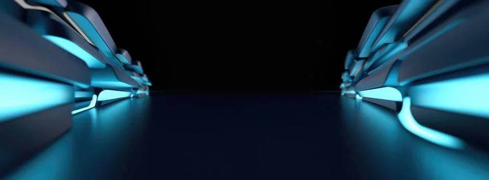 Panoramic High Tech Background Abstract Panoramic High Tech Background for... Stock Photos