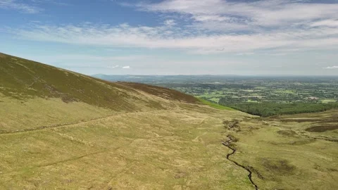 Panoramic Hillside Near Crotty's Cave, County Waterford, Ireland 4K Stock Footage 337847872