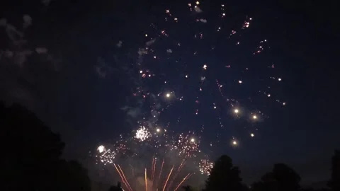 Panoramic horizontal video capturing multiple big explosions Stock Footage 340525376