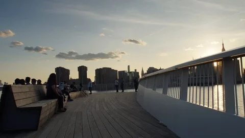 Panoramic hyperlapse with a view of Midtown Manhattan Stock Footage 109428529