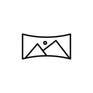 Panoramic Icon Collection Wide View Illustrations for Photography and Sceni.. Stock Illustration