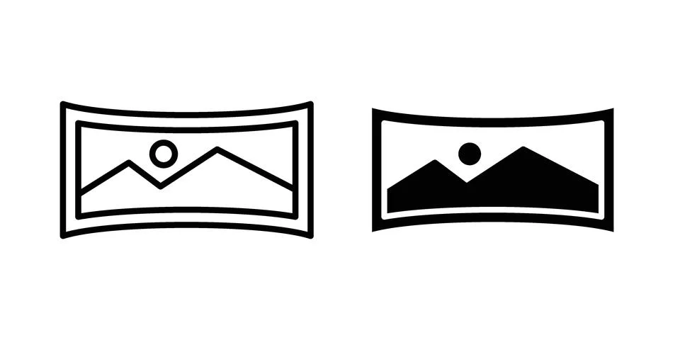 Panoramic icon Illustration set. Vector Eps10 for apps イラスト素材