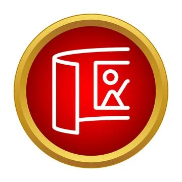 Panoramic image icon representing 360 view Stock Illustration
