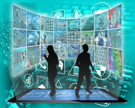 Panoramic interface Illustrazione stock