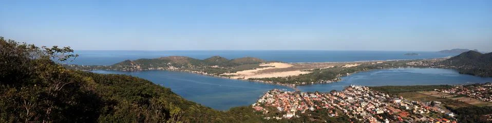 Panoramic lagoon Stock Photos