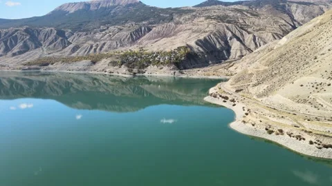 Panoramic lake and mountains Stock Footage 239266125