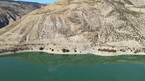 Panoramic lake and mountains Stock Footage 239266442