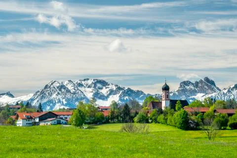 Panoramic landscape in Bavaria Foto stock