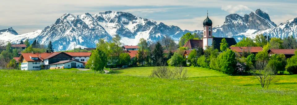 Panoramic landscape in Bavaria Stock Photos