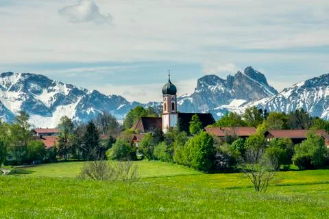 Panoramic landscape in Bavaria Foto stock