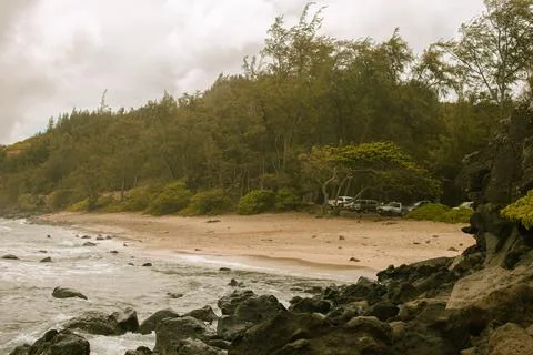 Panoramic landscape, beach view from West side, Hawai, Maui, 2022 Stock Photos