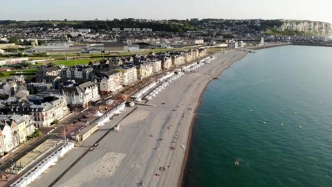 Panoramic landscape of Mers-les-Bains Stock Footage 290521439