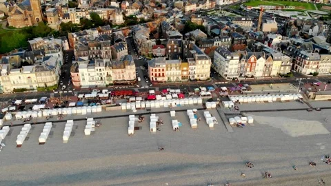 Panoramic landscape of Mers-les-Bains Stock Footage 290766874