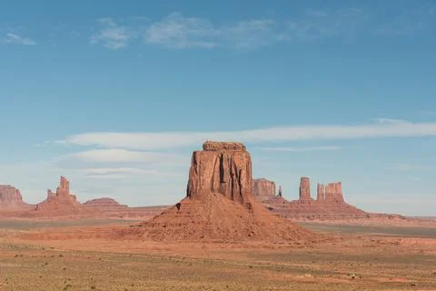 Panoramic landscape of Monument Valley from Artists Point Stock Photos