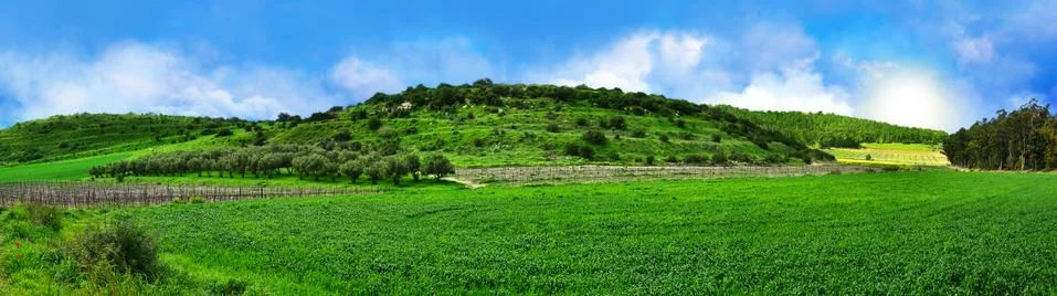 Panoramic landscape Stock Photos