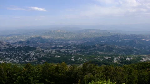 Panoramic landscape scenery from Mount Lovcen peak, Montenegro Video stock 289539585